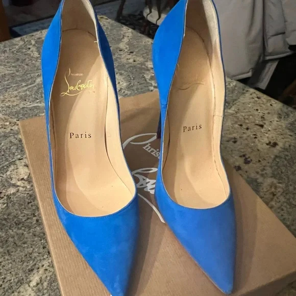 CHRISTIAN LOUBOUTIN SO KATE BLUE HEELS - Picture 5 of 7